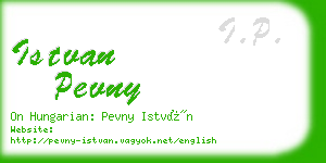 istvan pevny business card